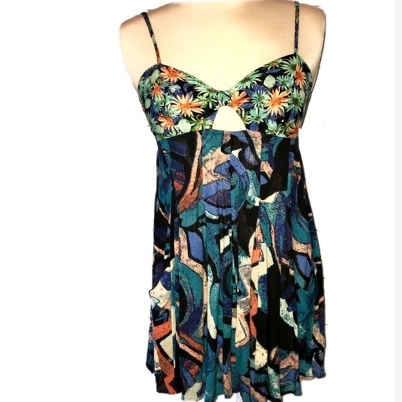 NWT RARE Free People Tropical Bow Top Romper Dress - Picture 3 of 6